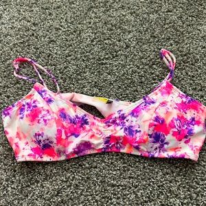 LA Hearts colorful halter bikini top!